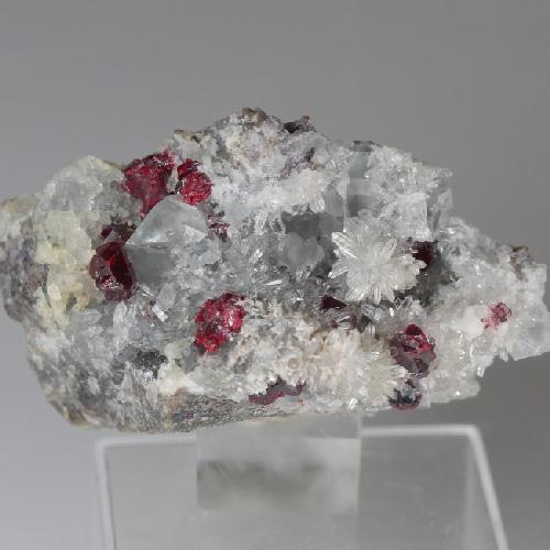 Cinnabar With Fluorite & Quartz