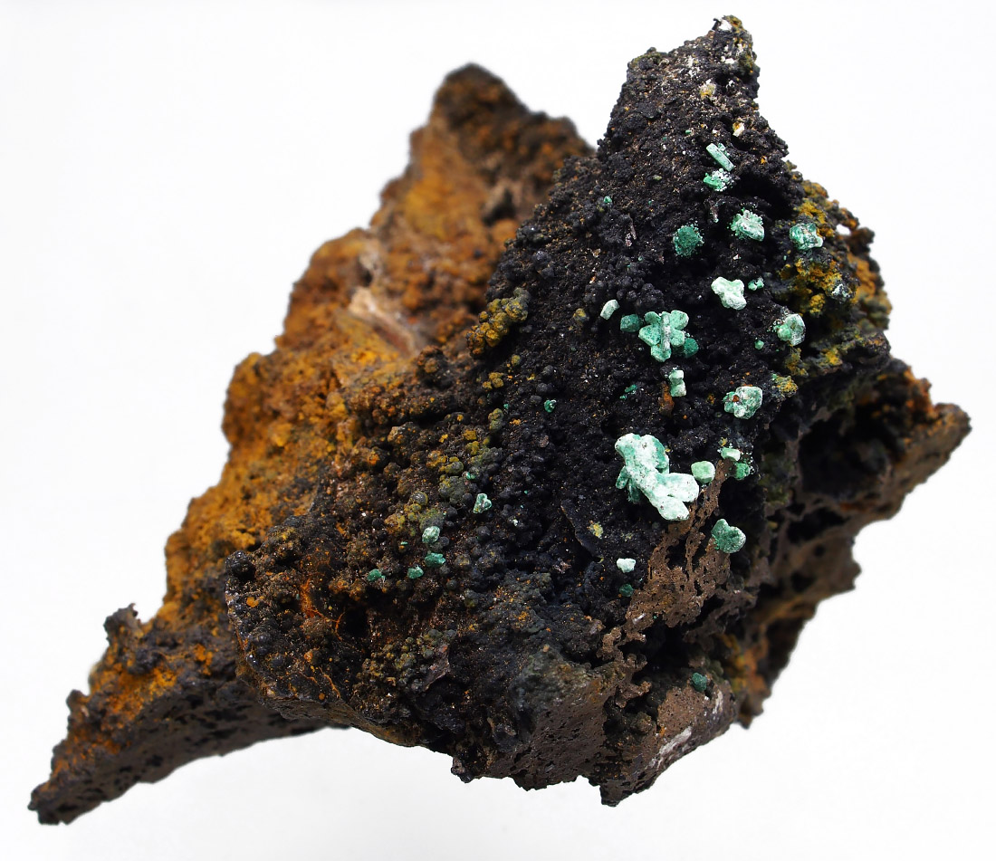 Malachite On Native Copper