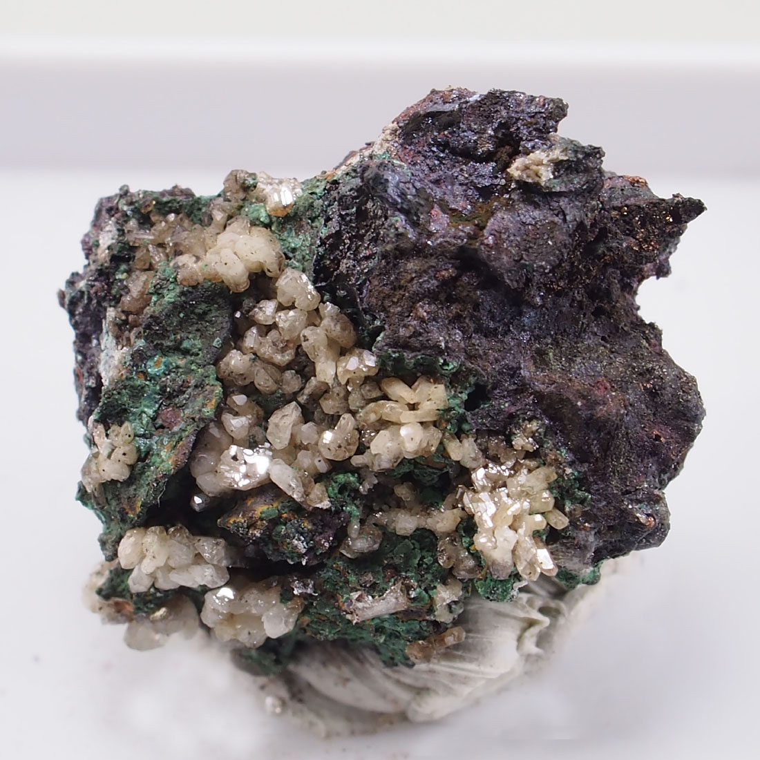 Berzelianite On Cuprite & Native Copper