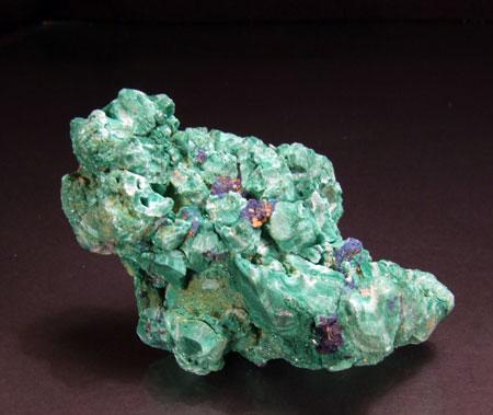 Azurite On Malachite