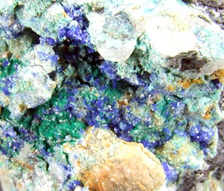 Linarite Malachite & Baryte