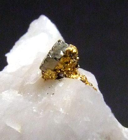 Pyrite On Gold & Chalcocite