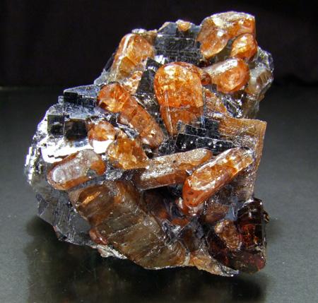 Rhodonite Bustamite & Spessartine In Galena