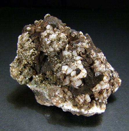 Sturtite Calcite & Pyrite