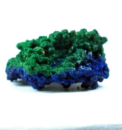 Azurite On Malachite