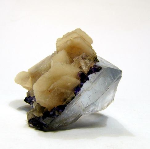 Calcite On Fluorite