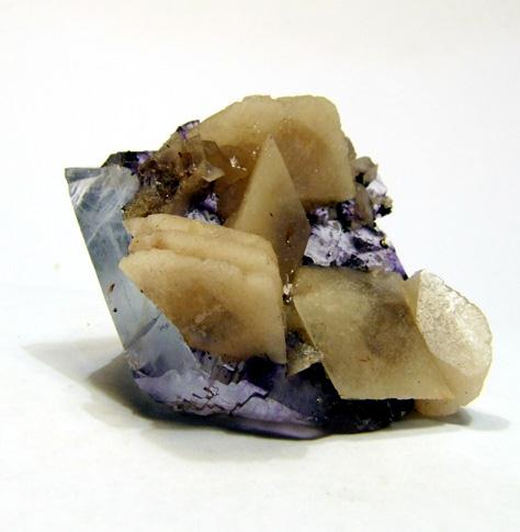 Calcite On Fluorite