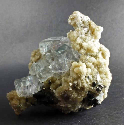 Ferberite & Fluorite With Muscovite