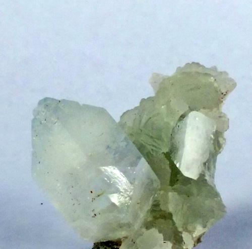 Fluorapophyllite On Prehnite