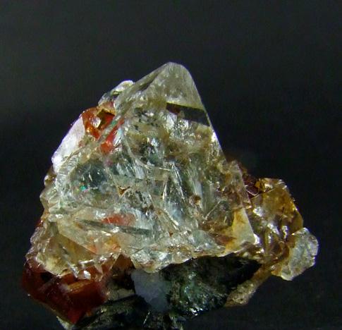 Fluorite On Pyrosmalite-(Mn)
