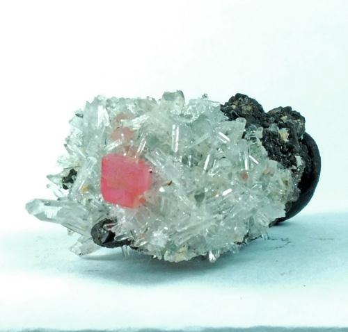 Rhodochrosite & Quartz On Sphalerite