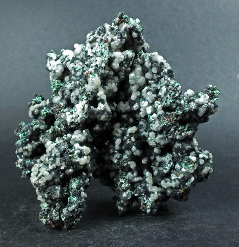 Tenorite & Calcite On Native Copper