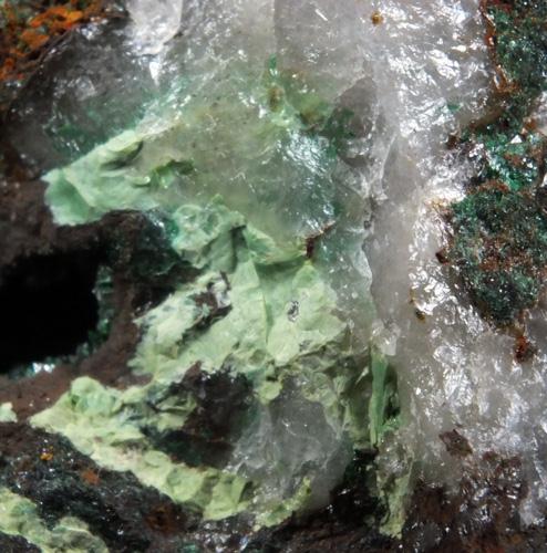 Beyerite Bismutite & Malachite