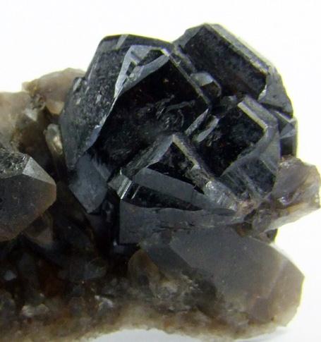 Cassiterite On Smoky Quartz