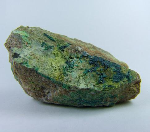 Olivenite On Corkite With Brochantite Psm Azurite