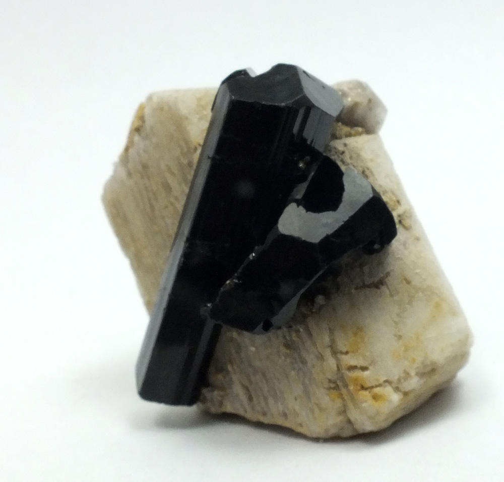 Schorl On Orthoclase