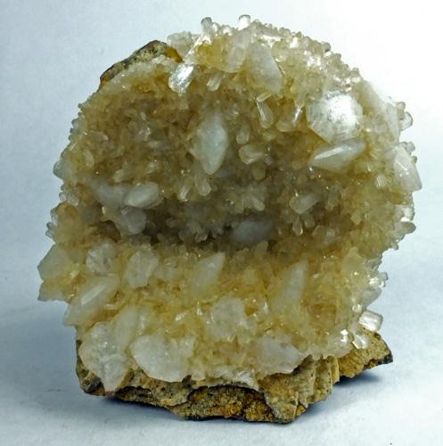 Stilbite & Chabazite On Obsidian