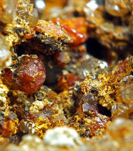 Wulfenite On Anglesite & Smithsonite