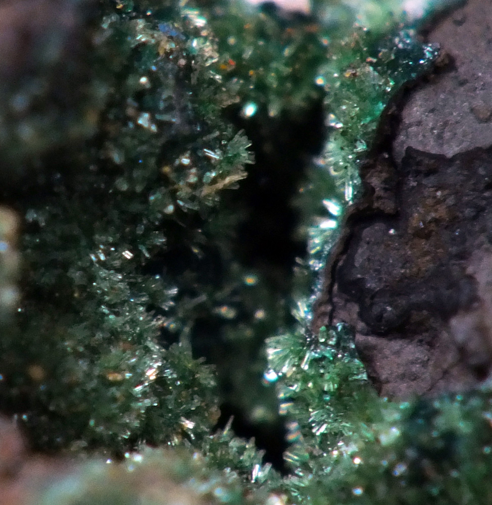 Libethenite On Pseudomalachite