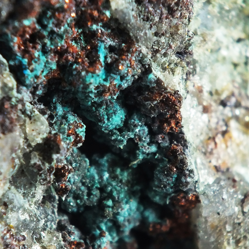 Ktenasite On Native Copper