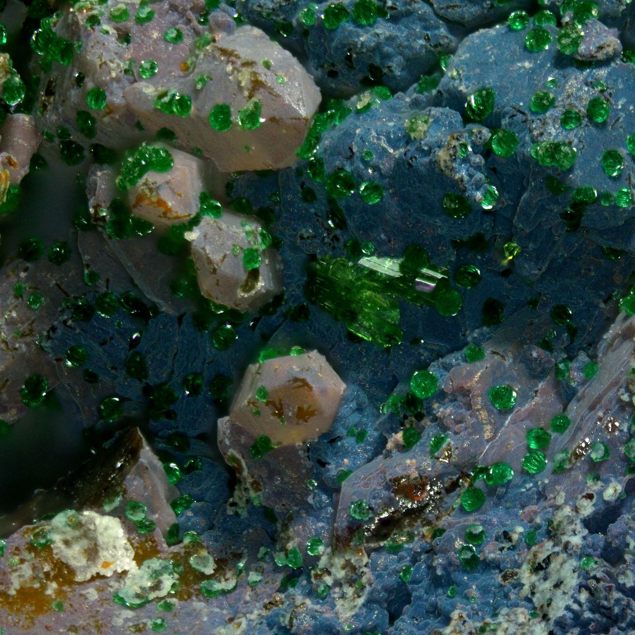 Torbernite & Pseudomalachite