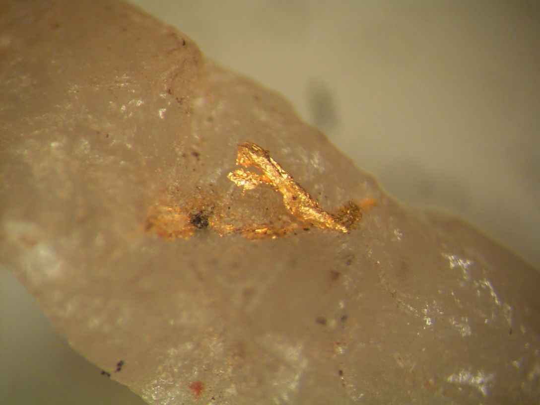 Native Gold & Pyrite In Quartz
