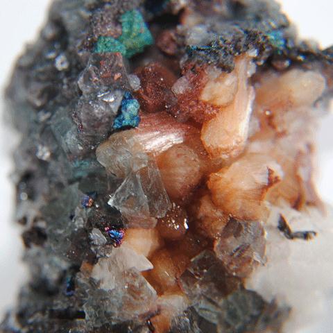 Chalcopyrite Fluorite & Stilbite