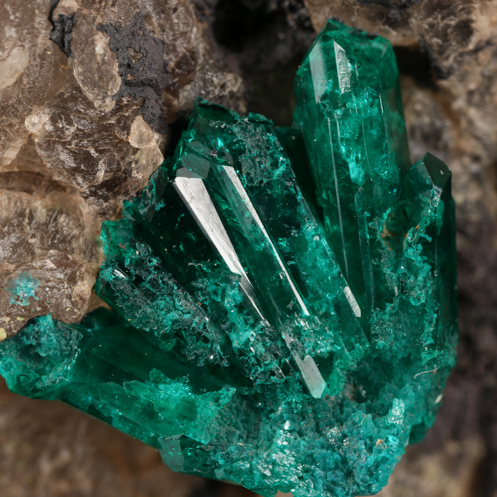 Dioptase With Cerussite