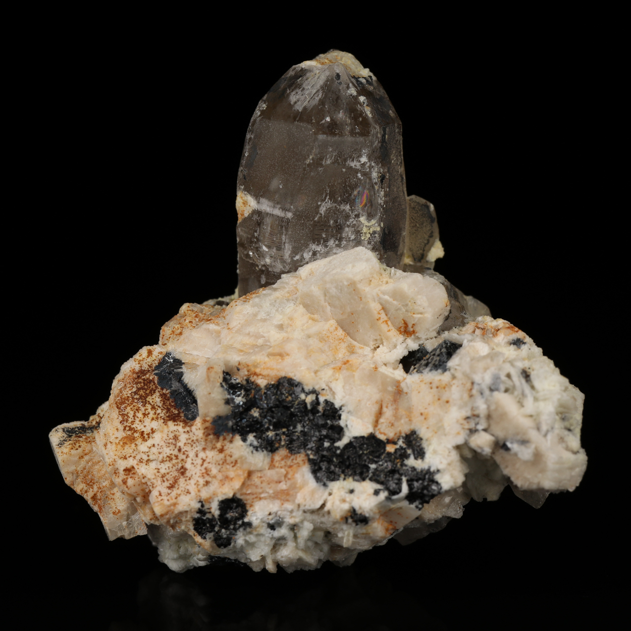 Hyalite On Quartz & Feldspar