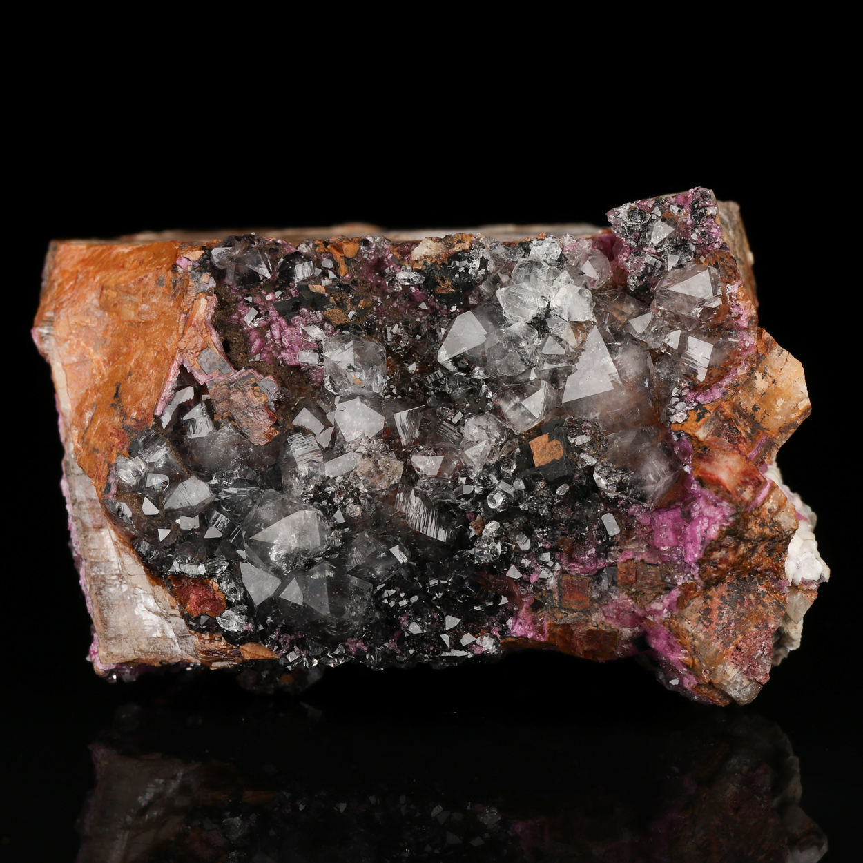 Cobaltoan Calcite On Calcite With Quartz