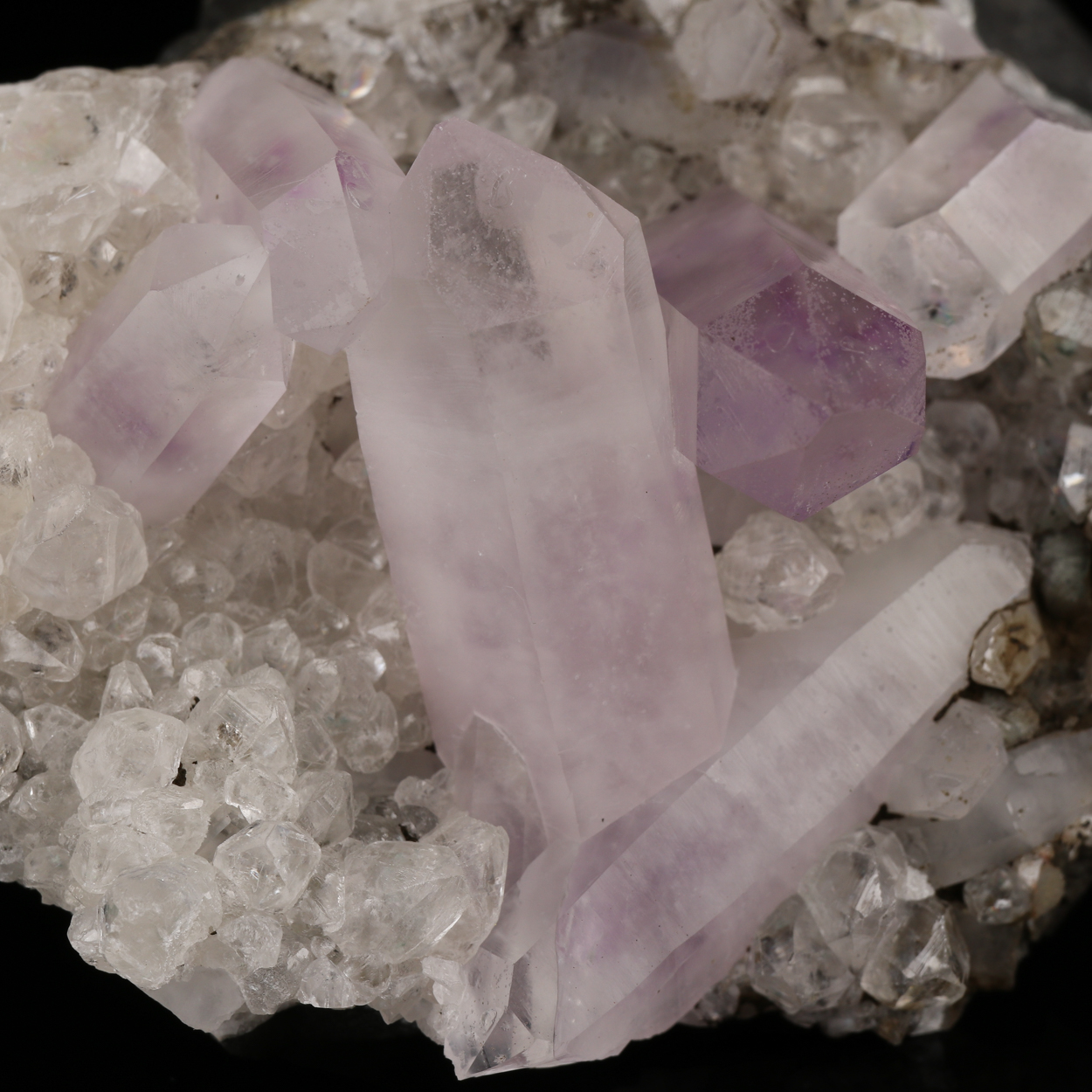 Calcite With Amethyst Quartz