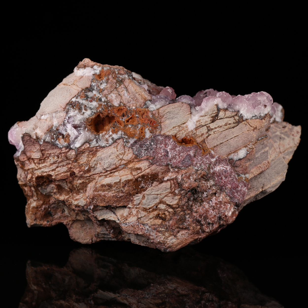 Native Copper On Cobaltoan Calcite
