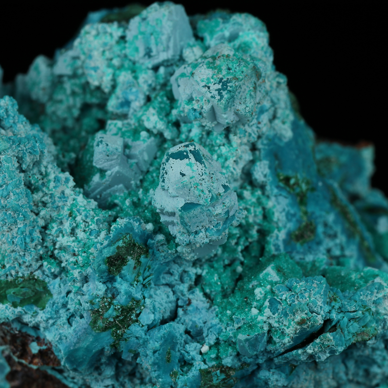 Dioptase & Plancheite On Chrysocolla Psm Calcite