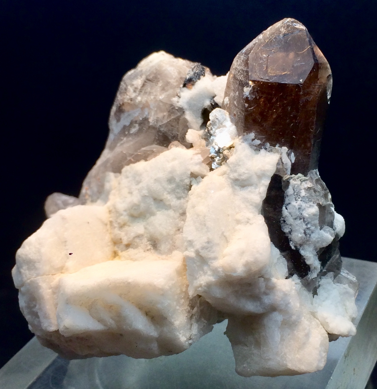 Smoky Quartz With Feldspar