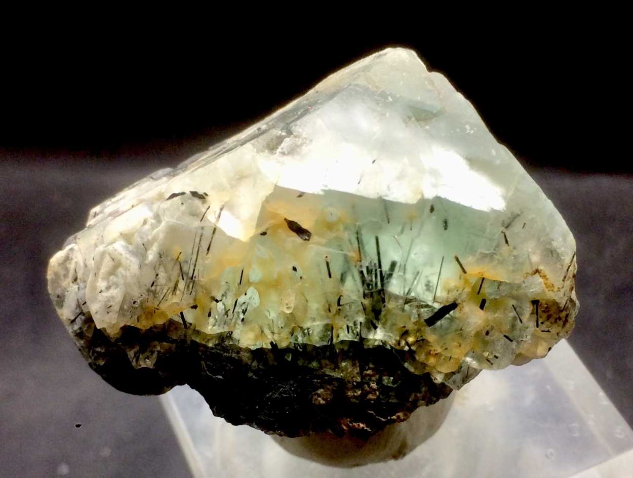 Fluorite With Actinolite Inclusions