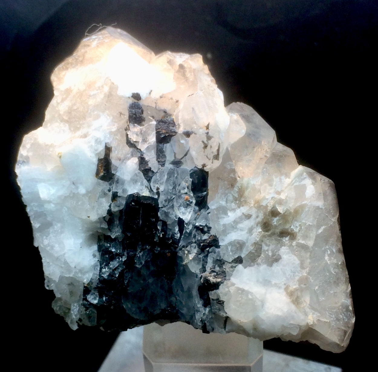 Spessartine Var Garnet Quartz & Schorl & Feldspar