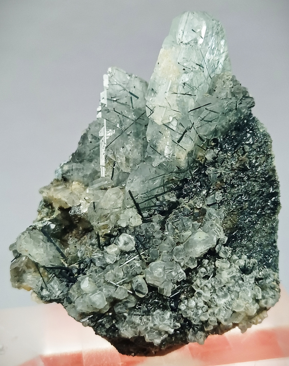 Albite With Actinolite Inclusions