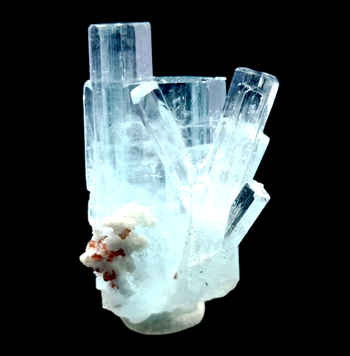 Aquamarine With Spessartine Var Garnet