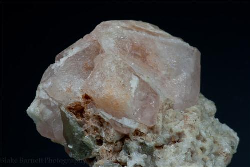 Morganite On Albite With Tourmaline