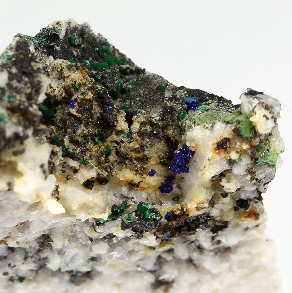 Azurite With Malachite