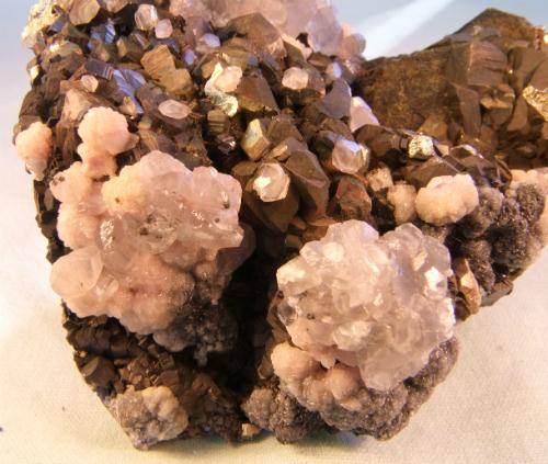 Pyrite Manganoan Calcite & Plumosite