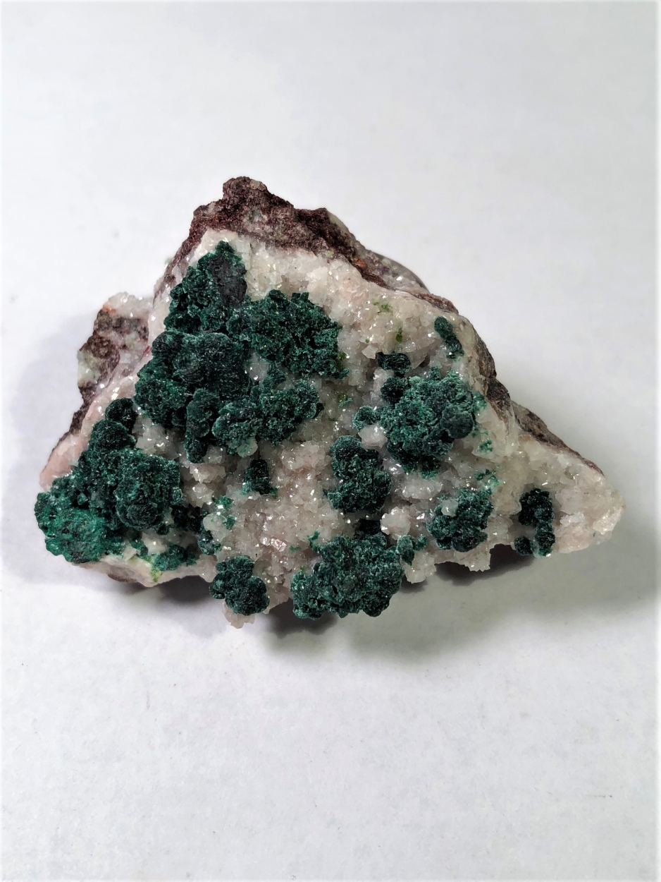 Duftite & Malachite On Calcite