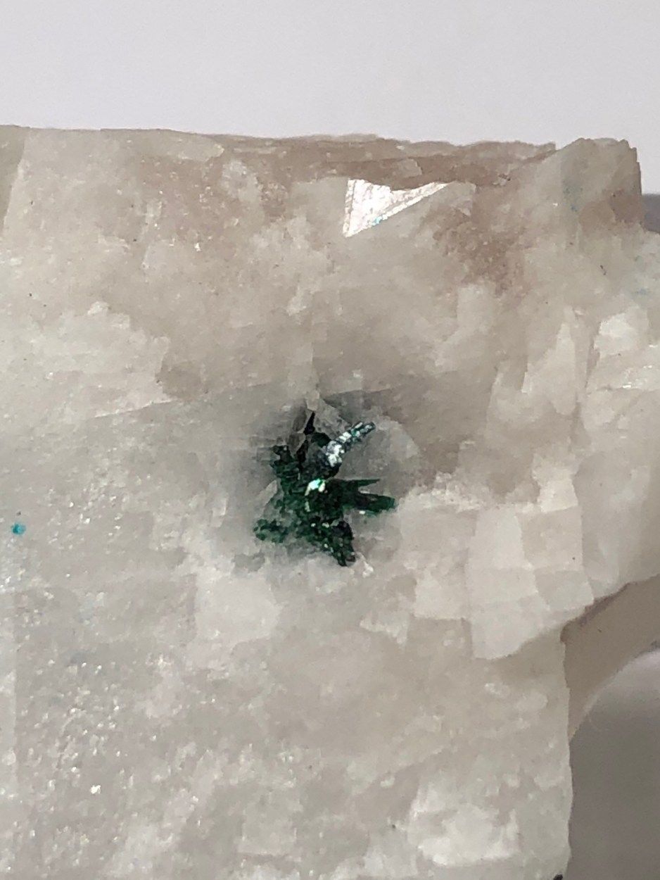 Dioptase Malachite & Chrysocolla On Calcite