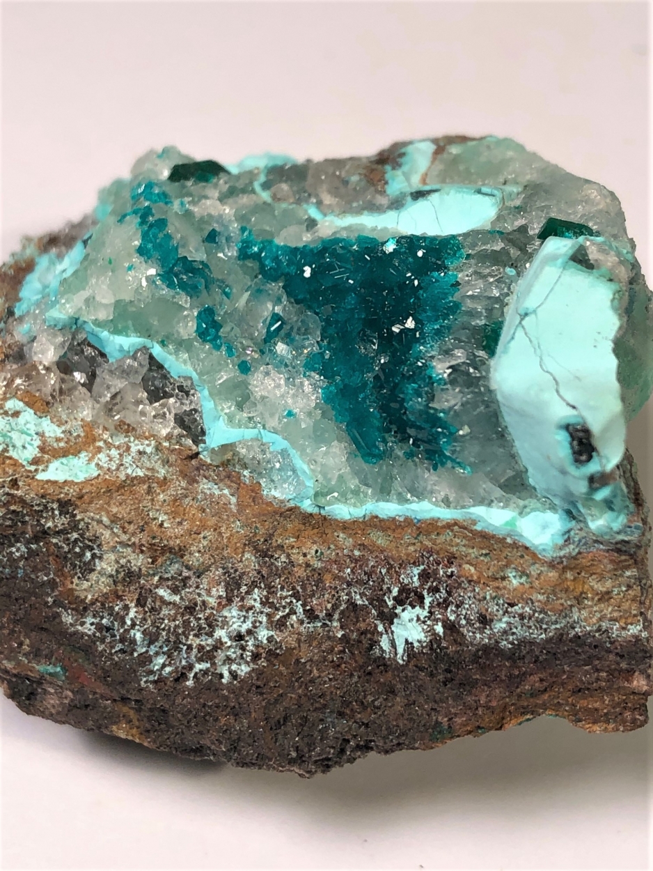 Dioptase With Quartz & Chrysocolla