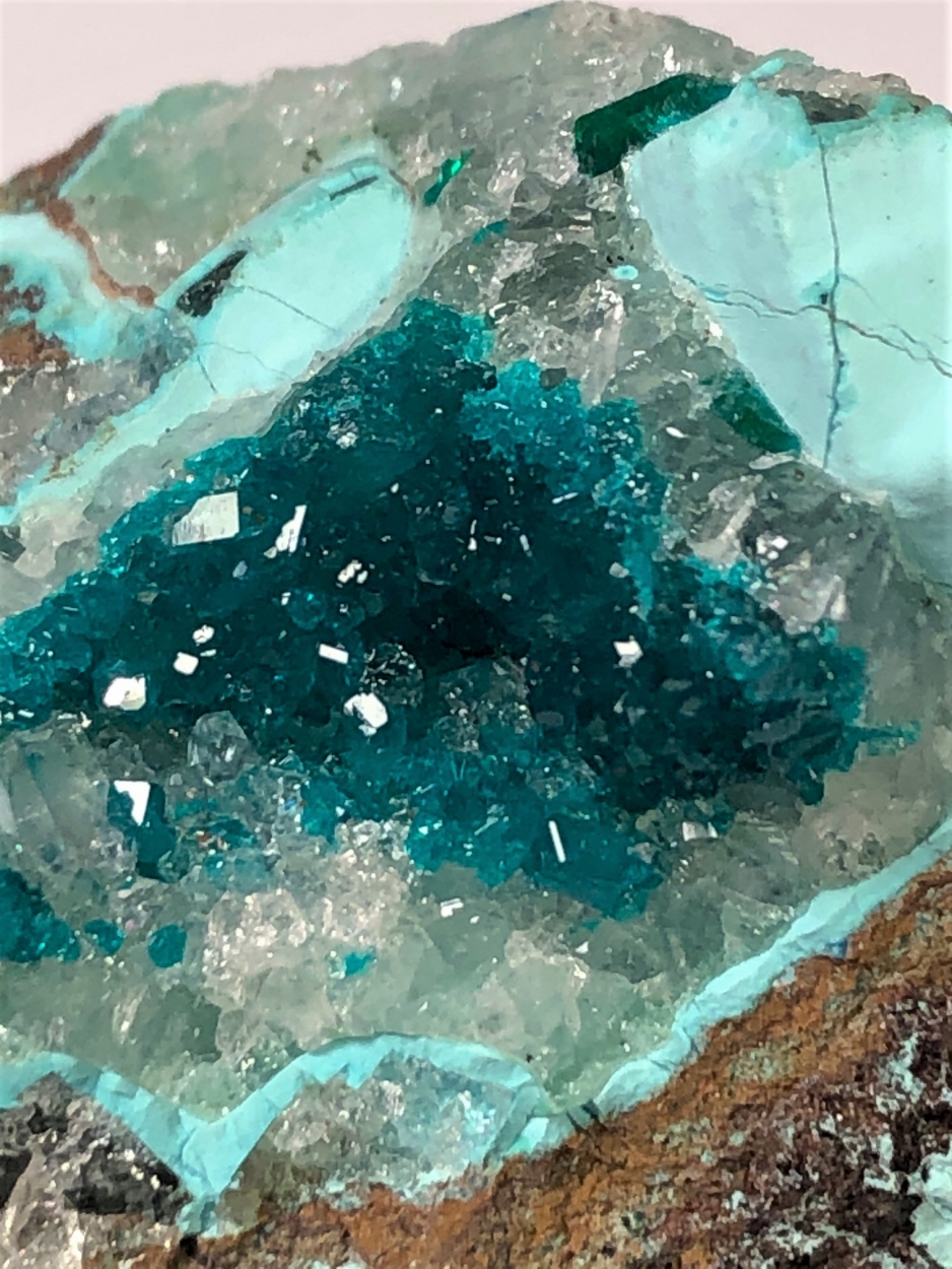 Dioptase With Quartz & Chrysocolla