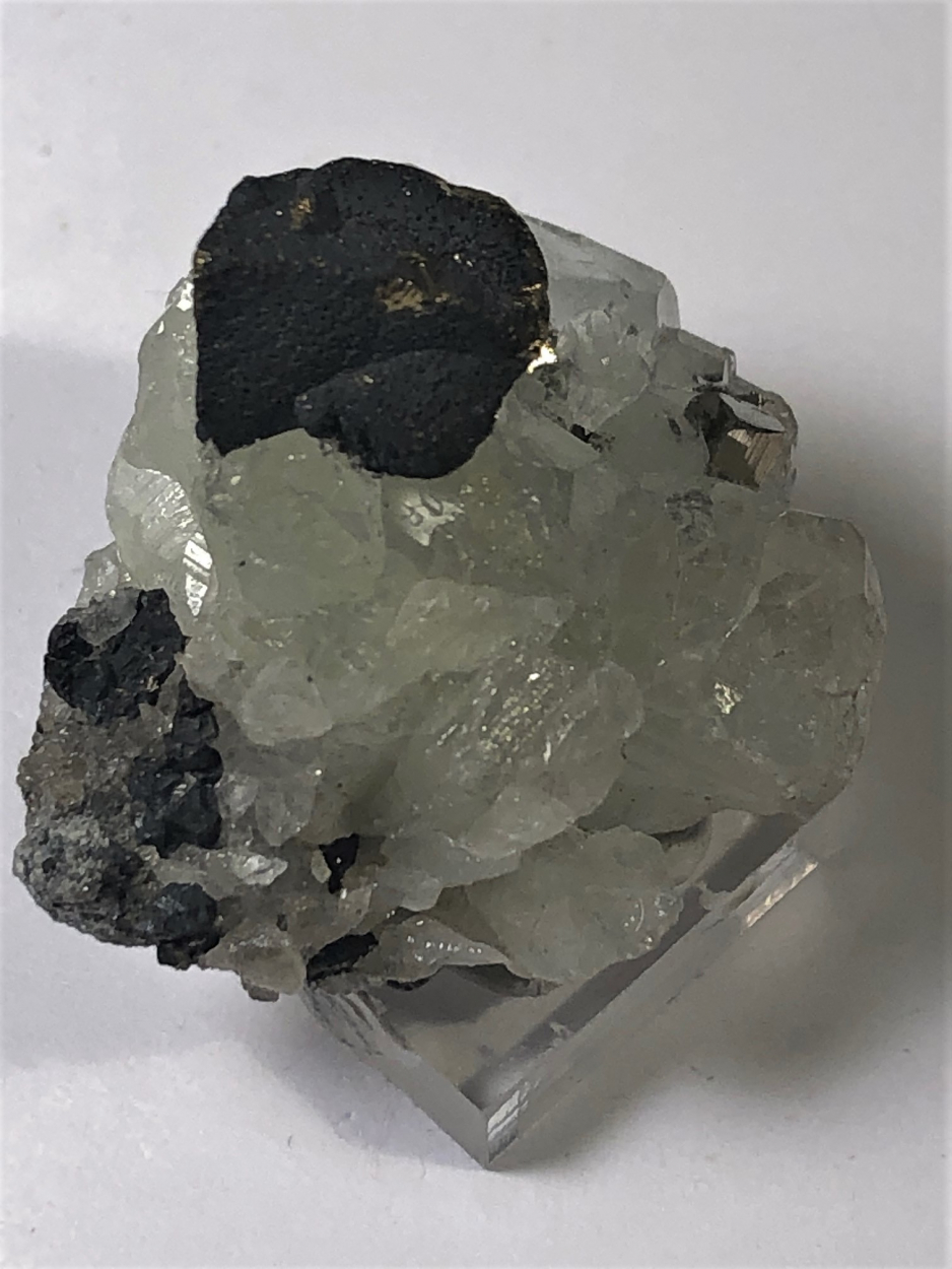 Chalcopyrite With Datolite & Pyrite