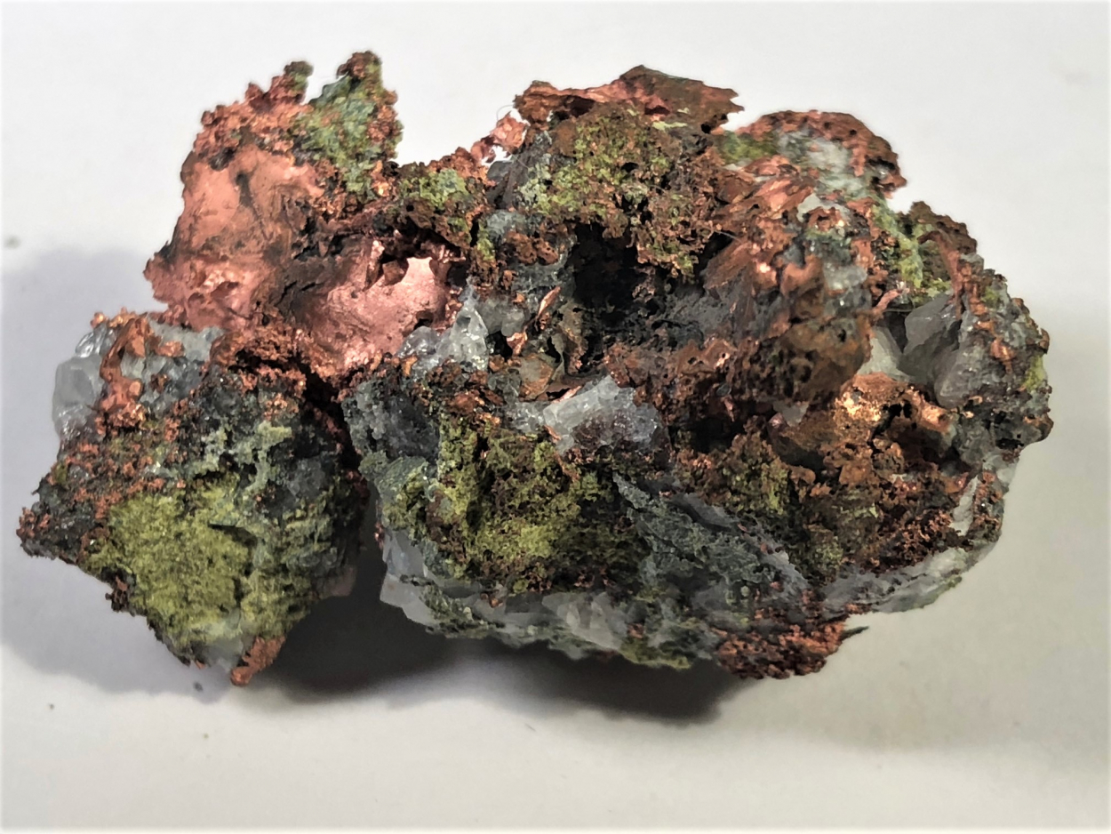 Native Copper With Epidote & Calcite
