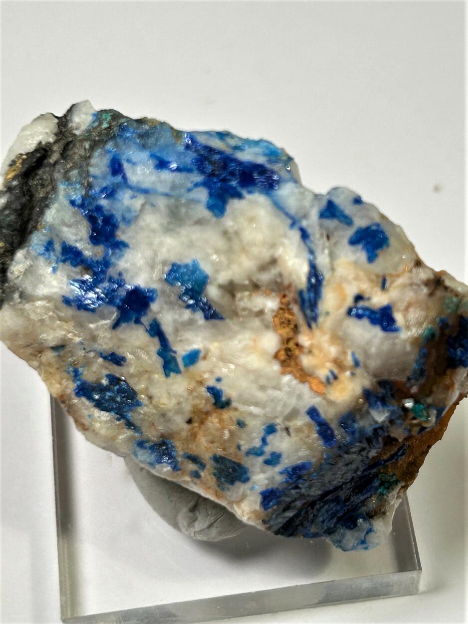 Linarite On Quartz