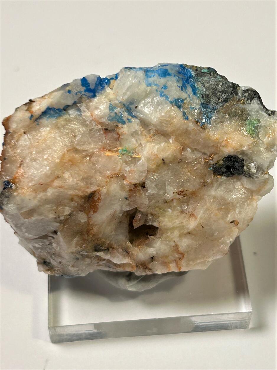 Linarite On Quartz