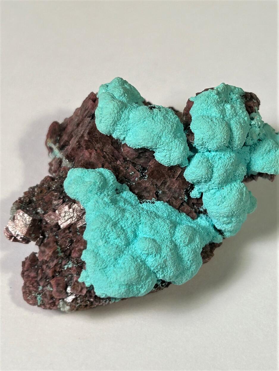 Cobaltoan Calcite With Chrysocolla & Heterogenite